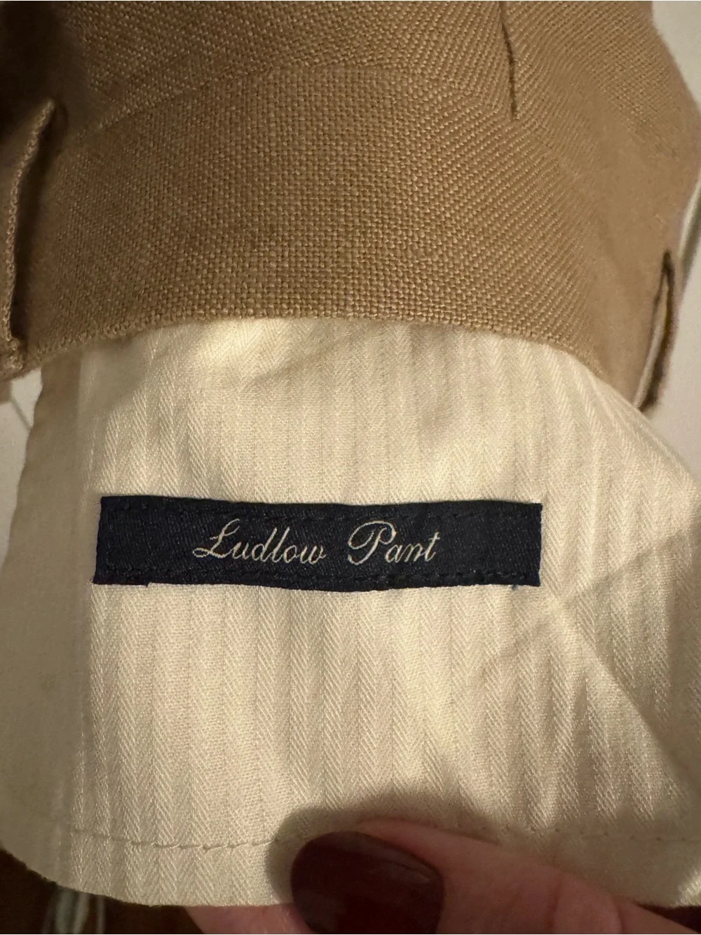 J. Crew Ludlow Men's Tan Linen Trousers